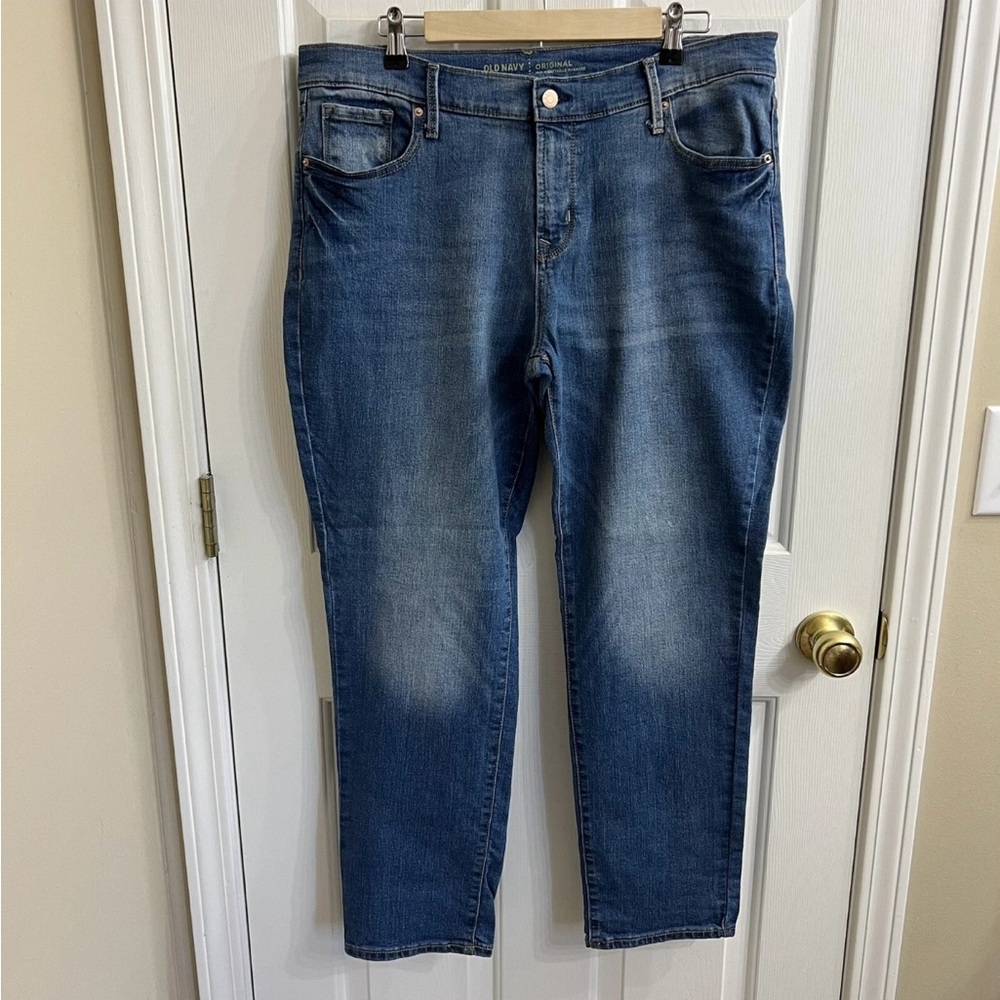 Old Navy Jeans Women Size 14 Short 36x29 Blue Medium Wash Original Mid Rise